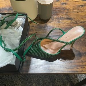 Green wrap around heels
